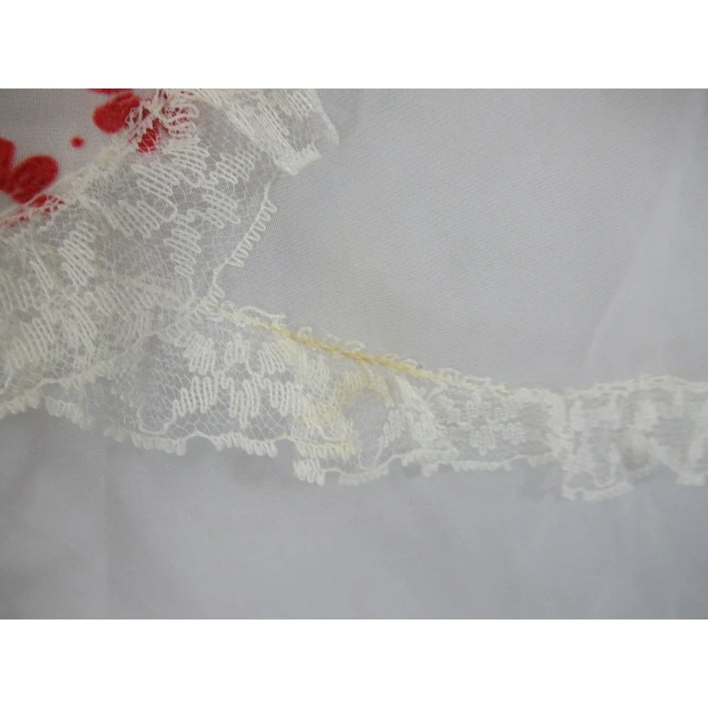 Vintage Half Hostess Apron Lot Satin Sheer Flocked Crochet Butterfly